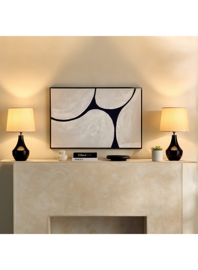 Home Box Cayan 2-Piece Black Ceramic Table Lamp Set - Image 5